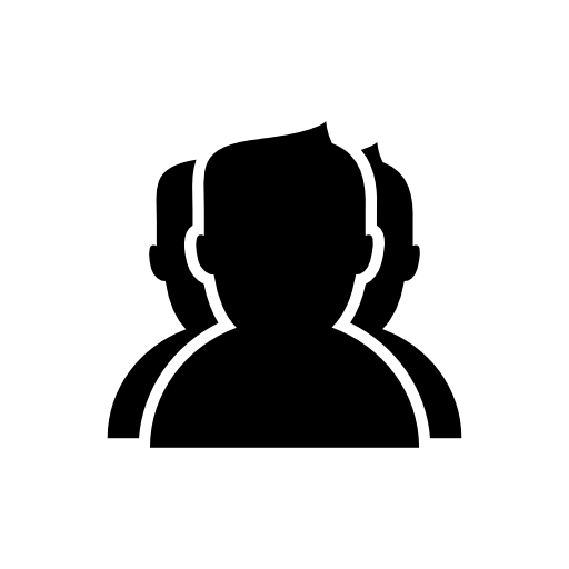 User male silhouette close up