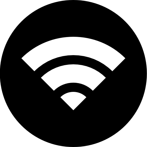 Wifi symbol in a circle