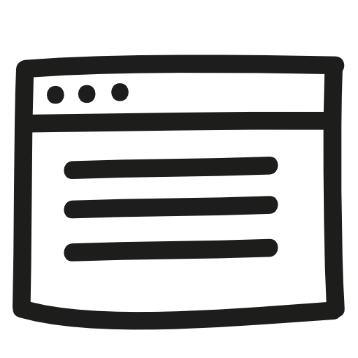 Window hand drawn symbol for interface