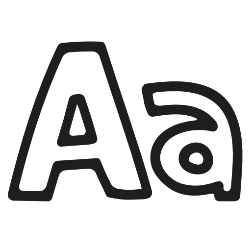 Fonts hand drawn symbol outline