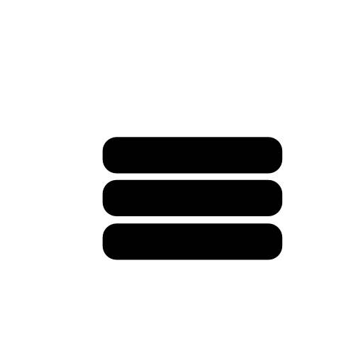 Menu, three horizontal parallel lines outline, IOS 7 interface symbol