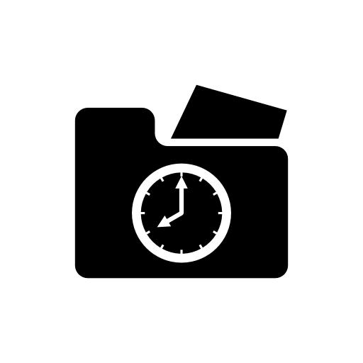 Folder with clock