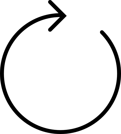 Arrow thin line rotation in circle
