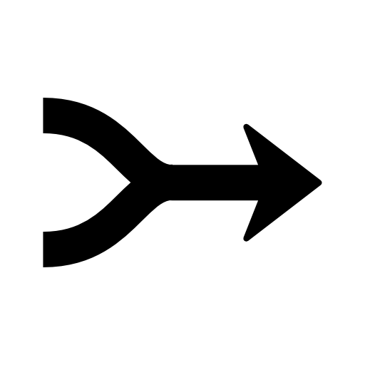 Arrows merge pointing to right