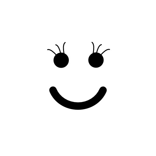 Smiley of square face shape
