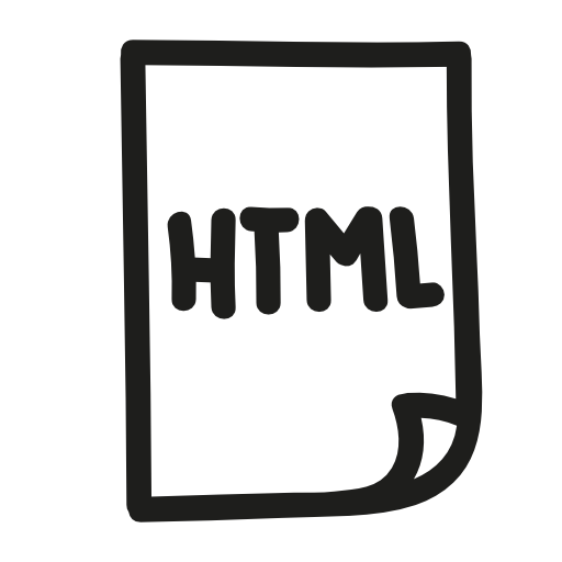 Html file hand drawn symbol