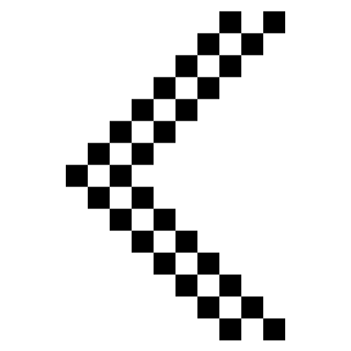 Arrow of squares to left direction