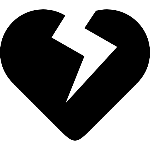 Free Download Heart broken symbol Icon Webfont - Shapes - FontsAddict