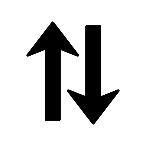Sort up or sort down couple of arrows