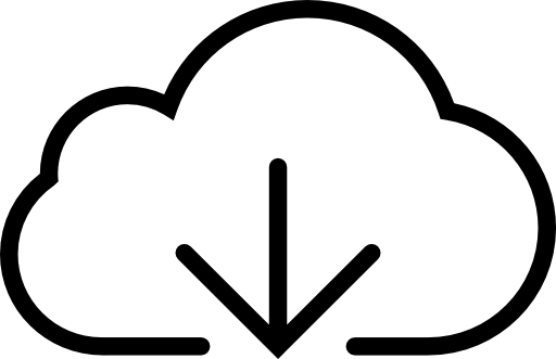 Download, arrow down from the cloud