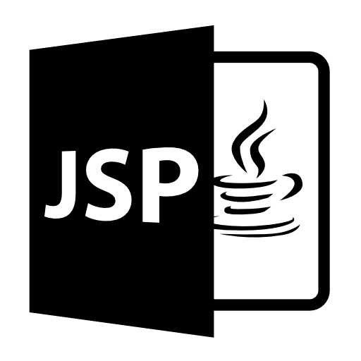JSP open file format with java logo