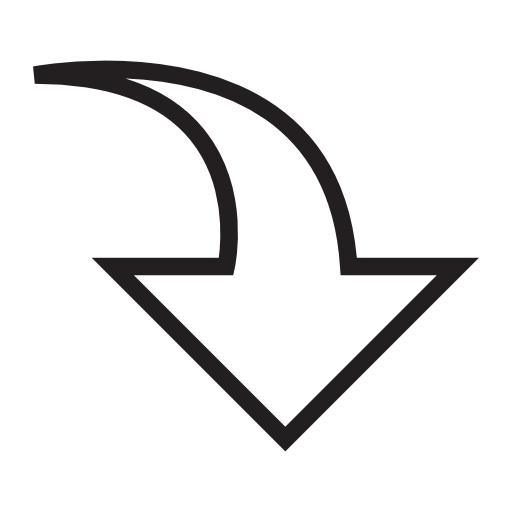 Curved arrow pointing down