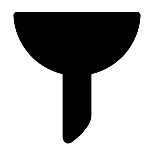 Funnel black shape interface symbol