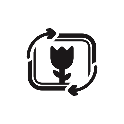 Flower photo interface symbol with arrows couple