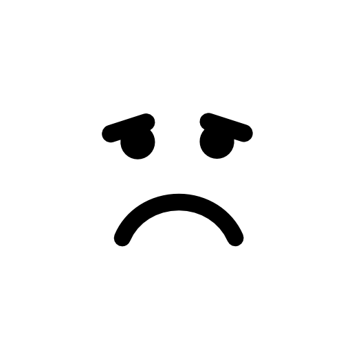 Sad emoticon square face