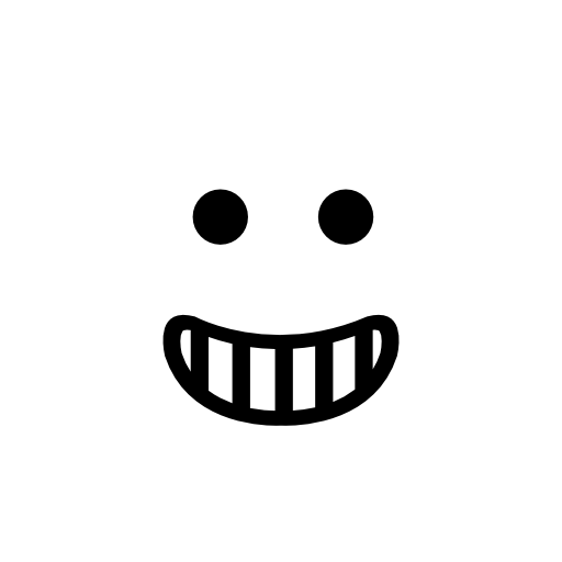 Happy smiling emoticon square face