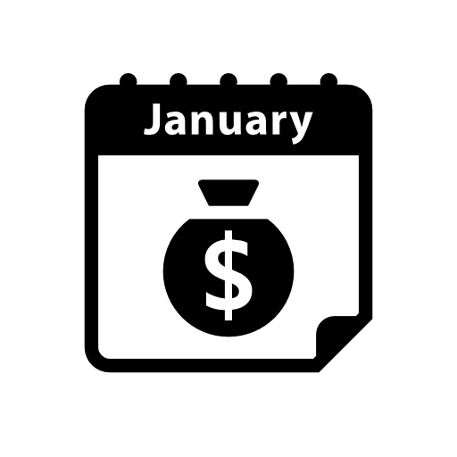 January payment day calendar page
