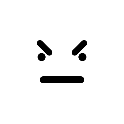 Bad emoticon square face