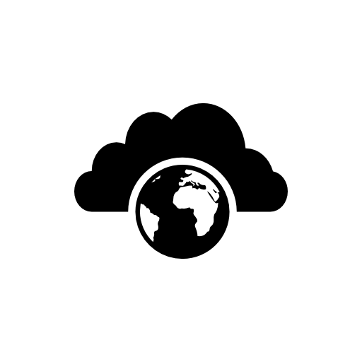 Cloud storage with earth image