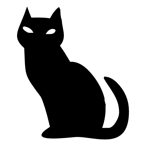 Halloween black cat shape