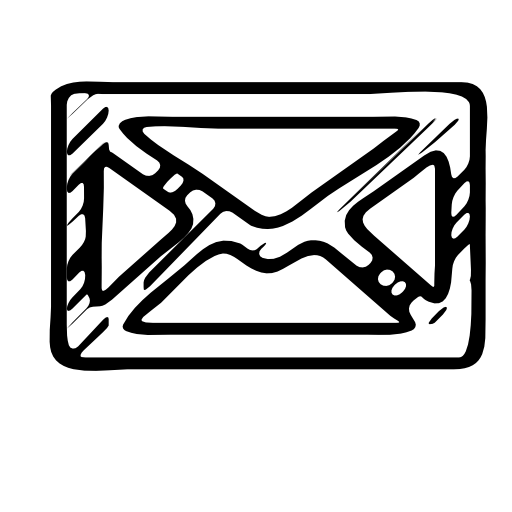 Email sketched envelope back