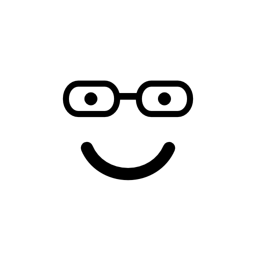 Student smiling emoticon square face