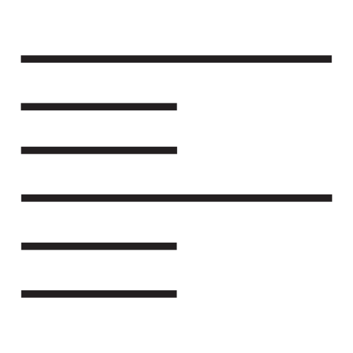 Align left, IOS 7 interface symbol
