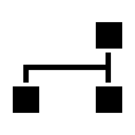 Block scheme of three black squares