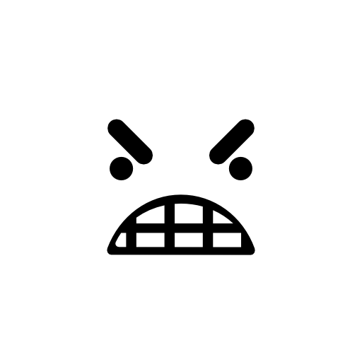 Anger emoticon square face