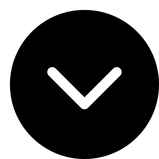 Small circular dark button with down thinny arrow