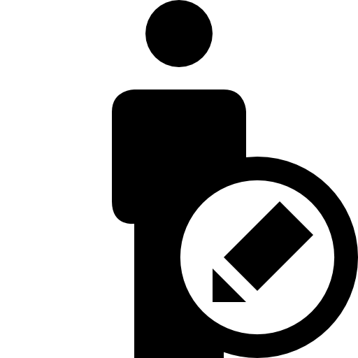User edit button with full body shape