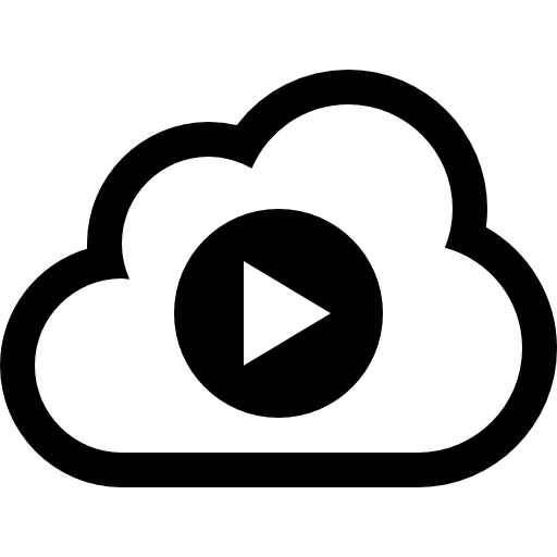 Cloud video play symbol
