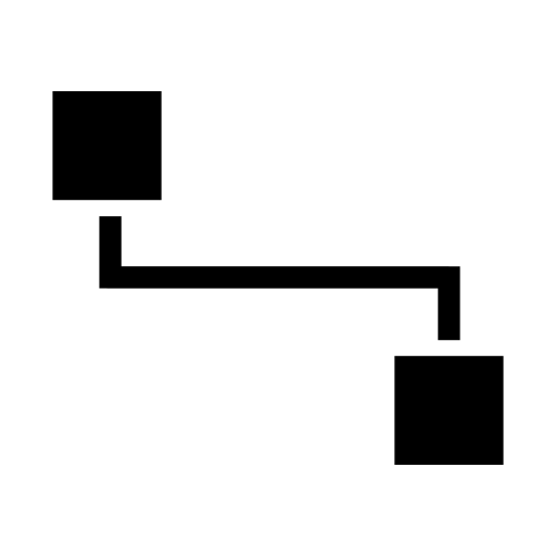 Two connected squares graphic
