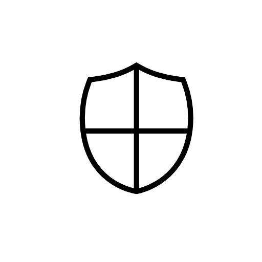 Shield little shape with a cross