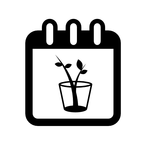 Day to plant a tree reminder daily calendar page interface symbol