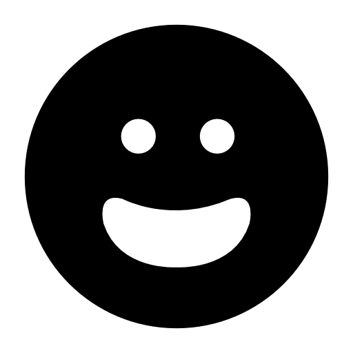 Happy smiling emoticon face with open mouth