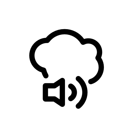 Speaker on cloud outline