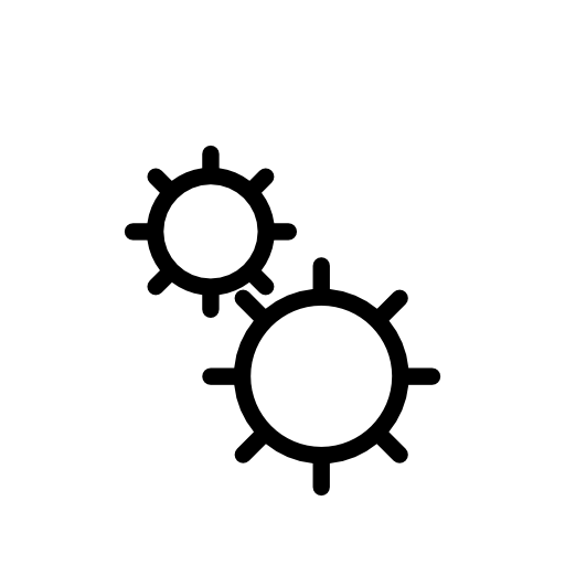 Settings gears outlines interface symbol