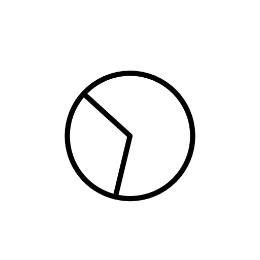 Circular graphic outline interface symbol in a circle