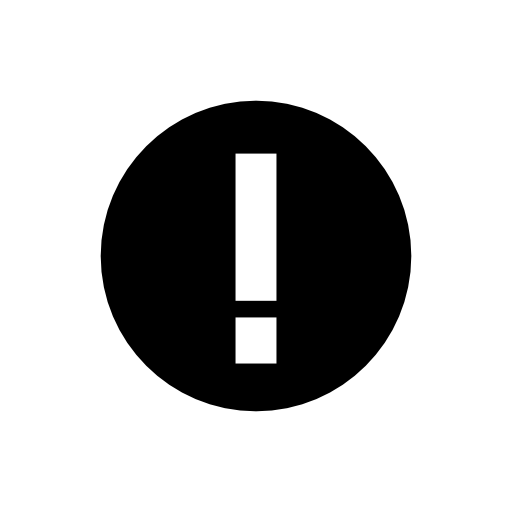 Exclamation warning sign in a circle