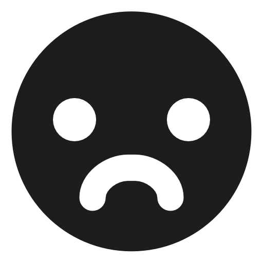 Sad emoticon face