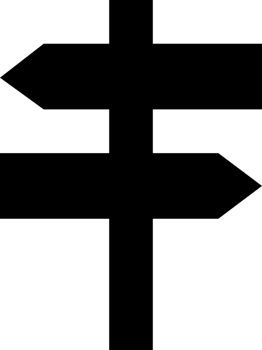 Arrows of opposite directions signals