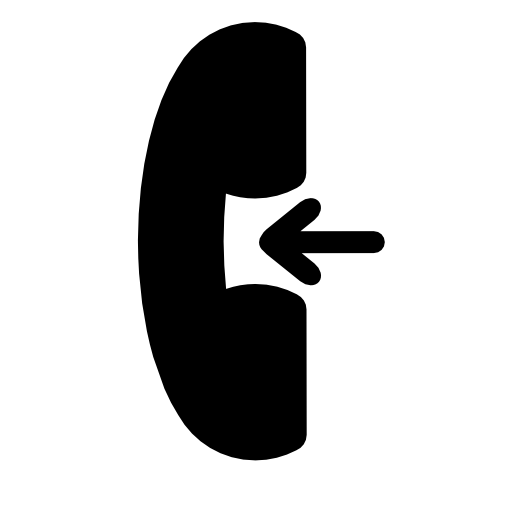 Incoming call phone interface symbol