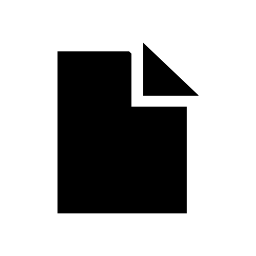 File black paper sheet interface symbol
