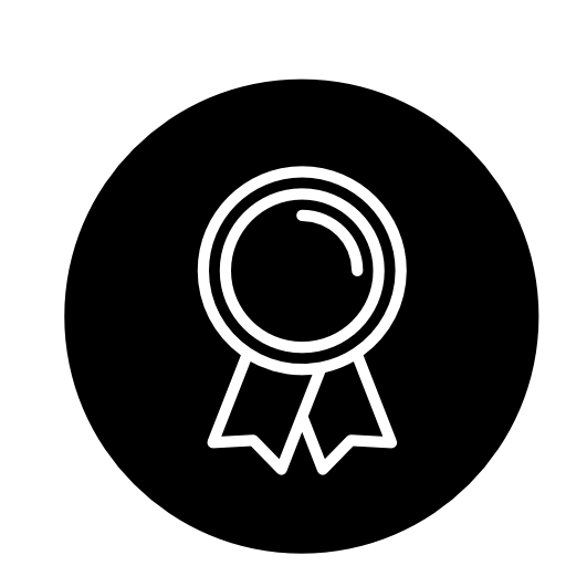 Reward symbol in a circle