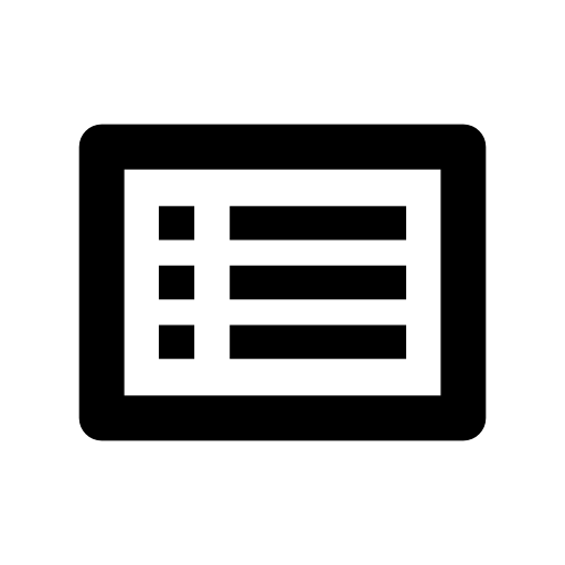 List rectangular symbol