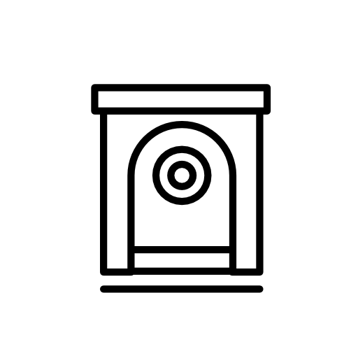 Safebox outline variant inside a circle