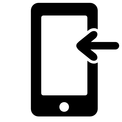 Phone with left arrow