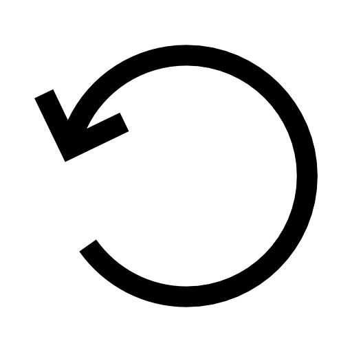 Rotate left circular arrow interface symbol