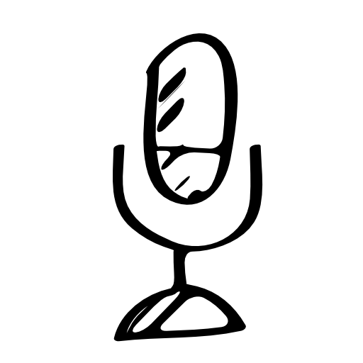 Microphone sketched tool symbol